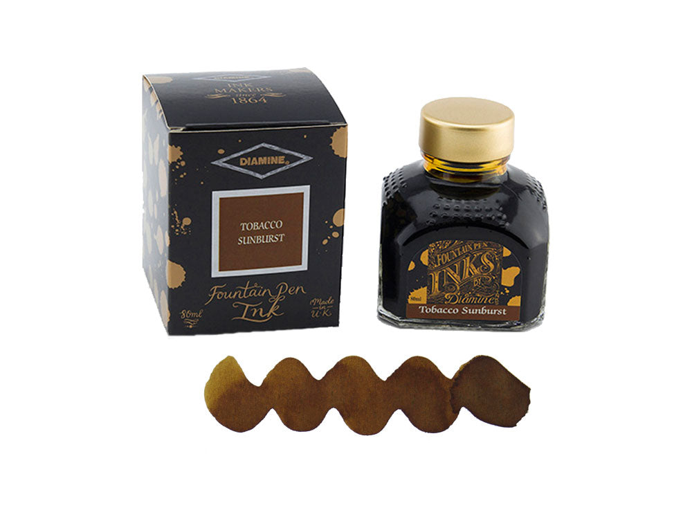 Encrier Diamine Tobacco Sunburst, 80ml., Verre