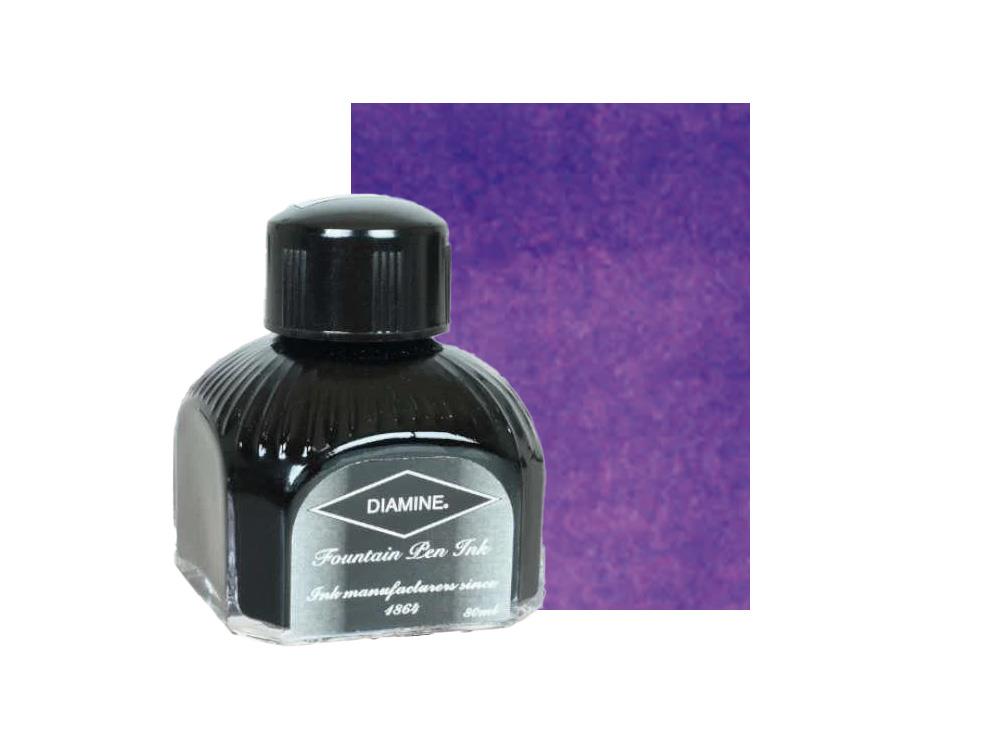Encrier Diamine, 80ml., Violet, Bouteille en verre italien