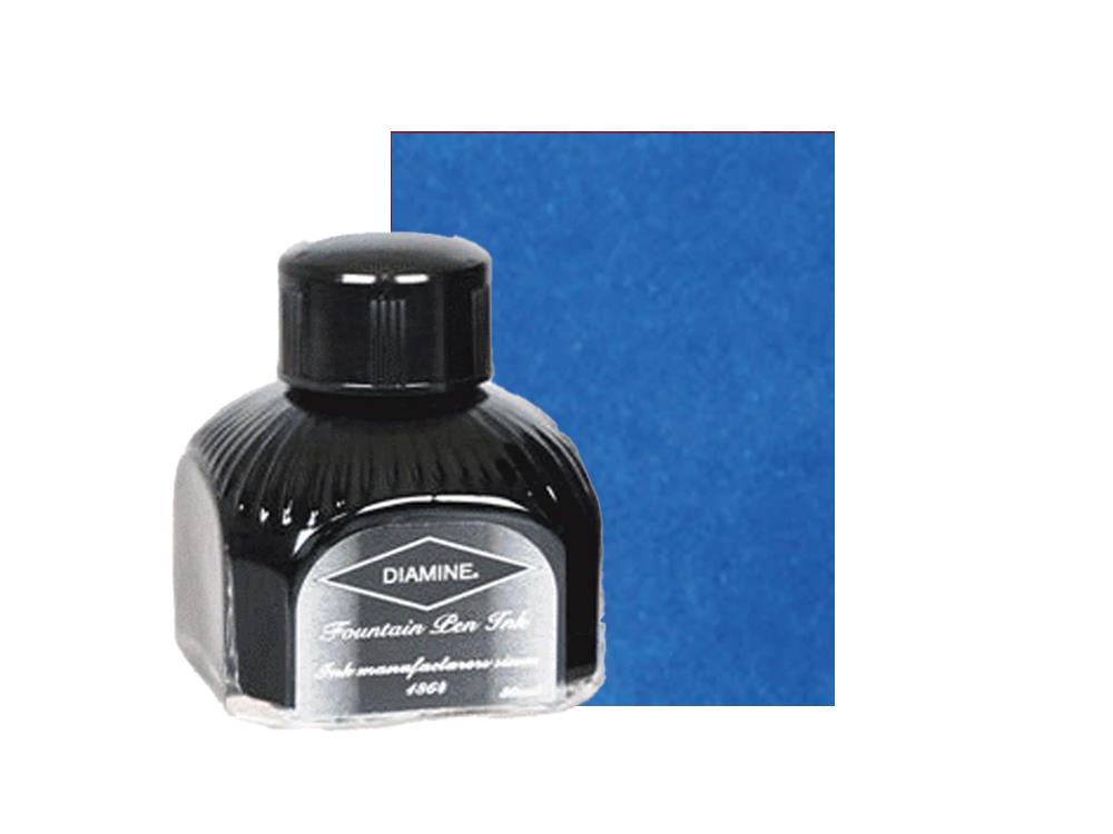 Encrier Diamine, 80ml., Washable Blue, Bouteille en verre italien