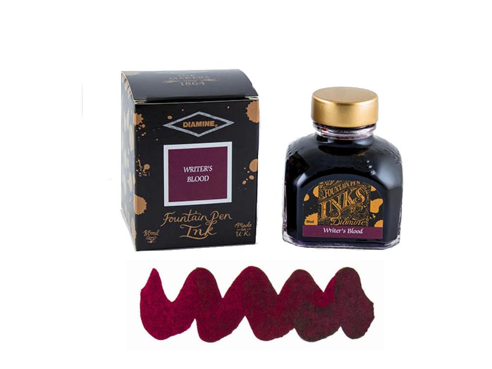Encrier Diamine Writers Blood, 80ml., Rouge, Verre