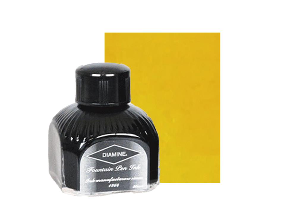 Encrier Diamine, 80ml., Yellow, Bouteille en verre italien