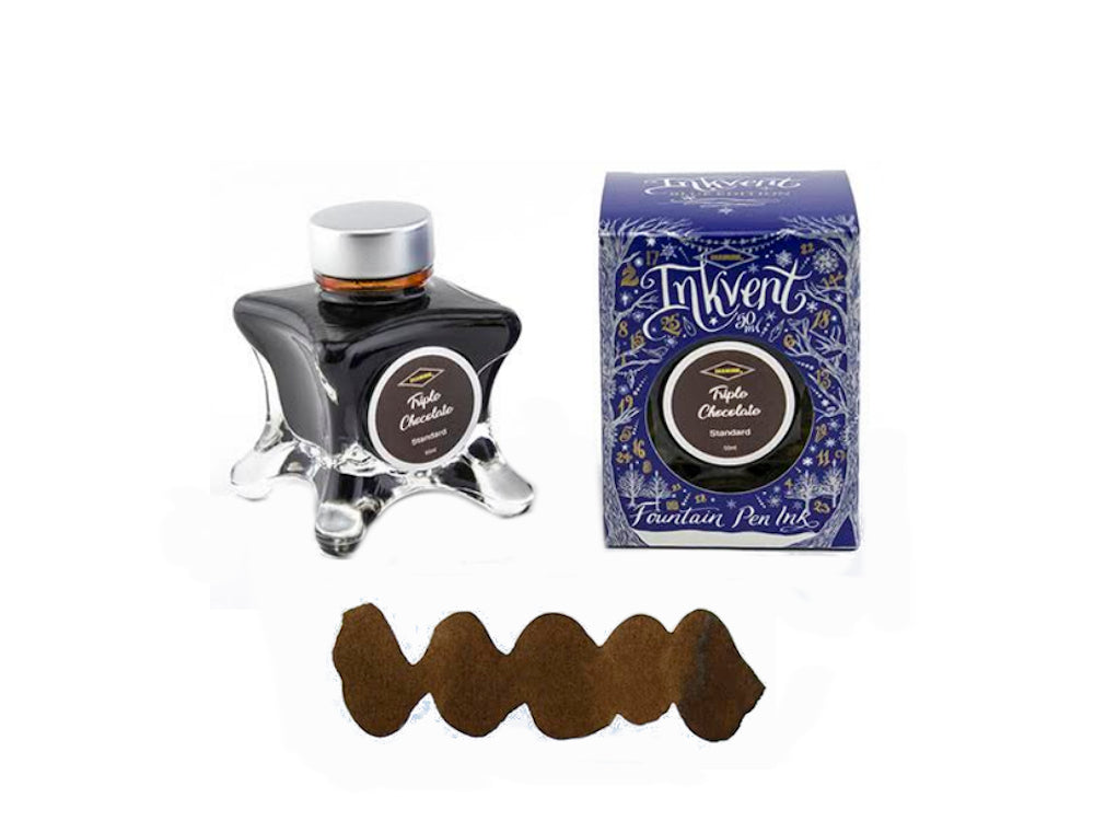Encrier Diamine Triple Chocolate, Ink Vent Blue, 50ml, Marron