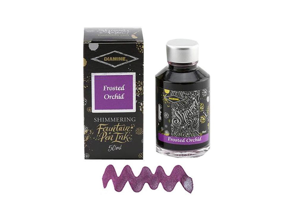 Encrier Diamine Shimmering Frosted Orchid, 50ml., Verre