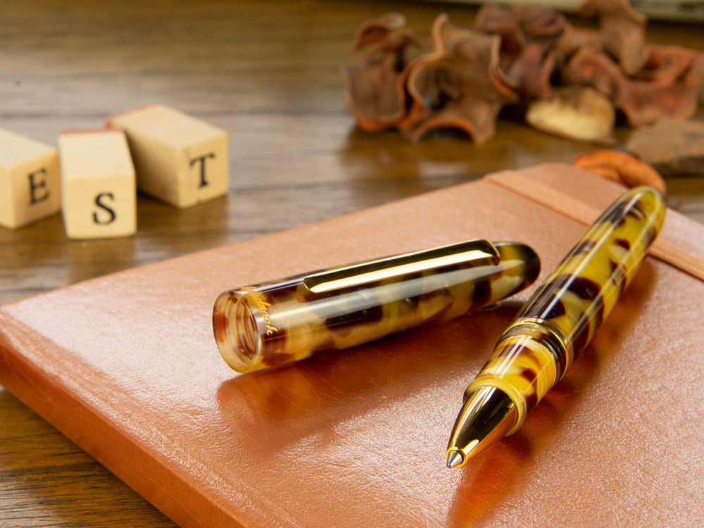 Roller Esterbrook Estie Tortoise, Résine, Marron, Plaqué or, E137