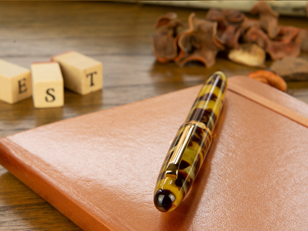 Roller Esterbrook Estie Tortoise, Résine, Marron, Plaqué or, E137