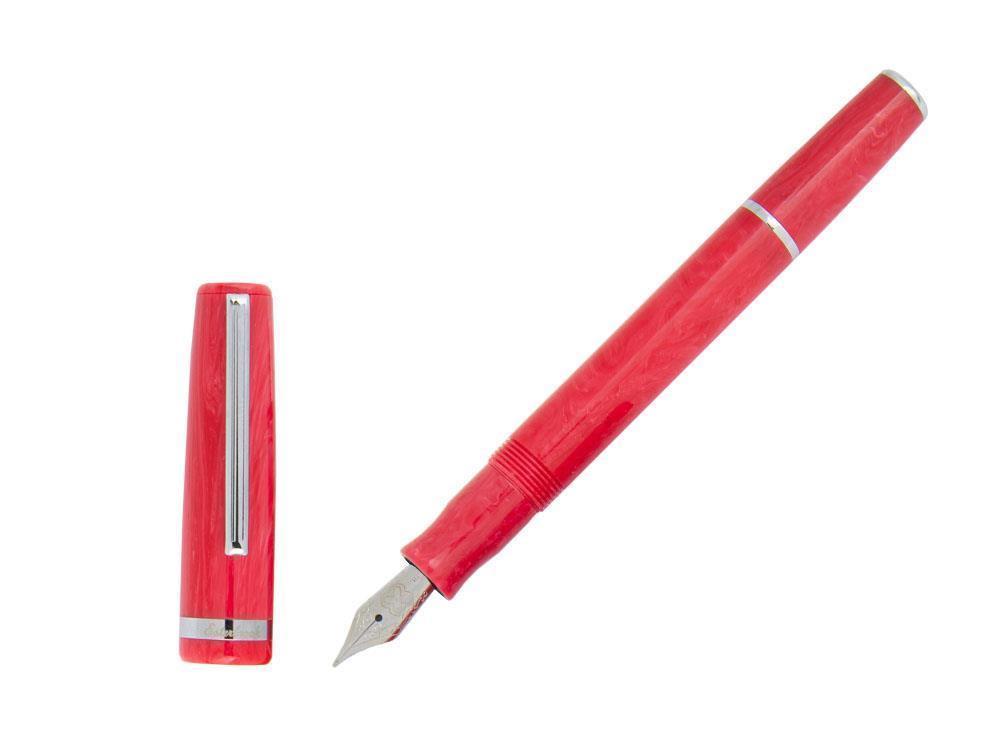 Stylo Plume Esterbrook JR Carmine, Résine à marbre, Rouge, EJR-RED