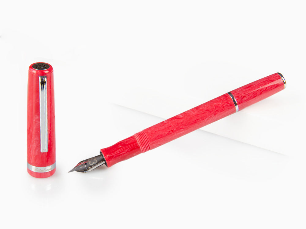 Stylo Plume Esterbrook JR Carmine, Résine à marbre, Rouge, EJR-RED