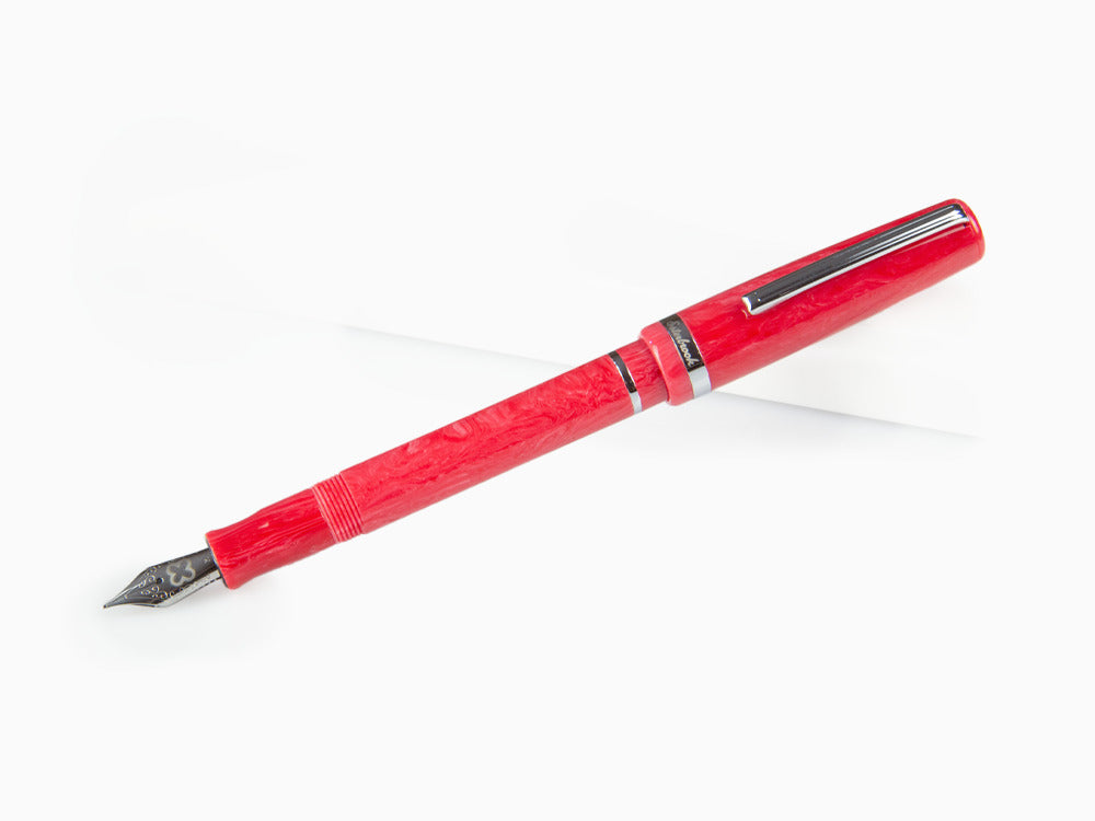 Stylo Plume Esterbrook JR Carmine, Résine à marbre, Rouge, EJR-RED