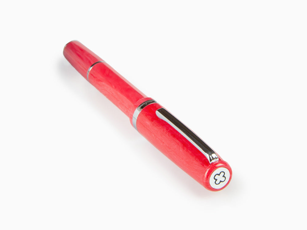 Stylo Plume Esterbrook JR Carmine, Résine à marbre, Rouge, EJR-RED