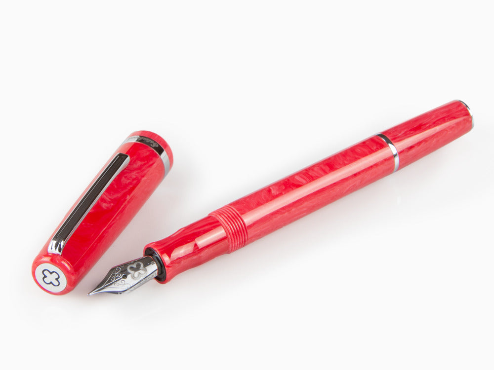 Stylo Plume Esterbrook JR Carmine, Résine à marbre, Rouge, EJR-RED