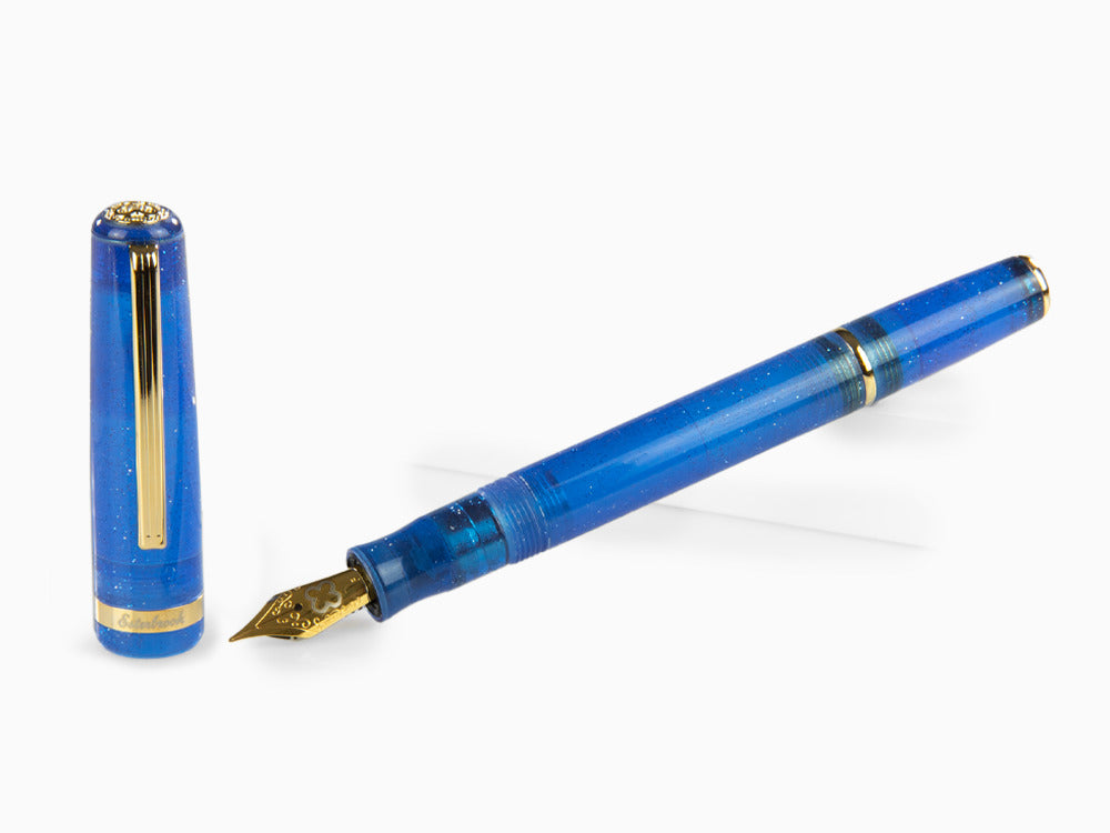Stylo Plume Esterbrook JR Fantasy, Résine à marbre, Bleu, EJRF