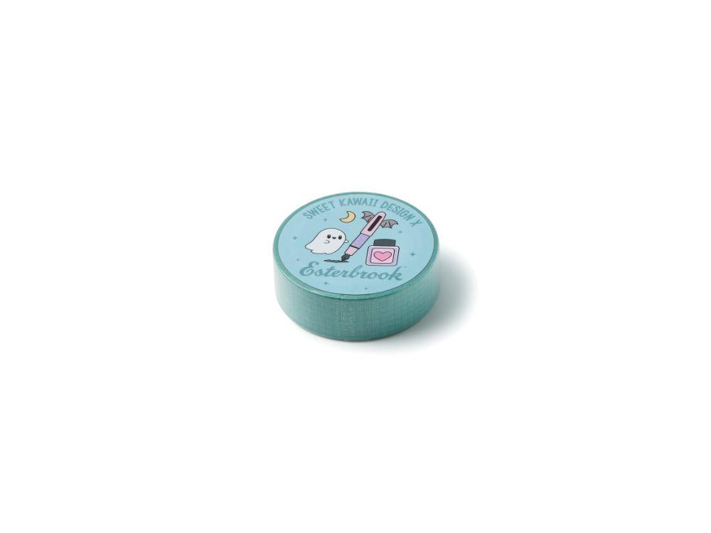 Washi Tape Esterbrook Pastel Halloween Mint Grid, Édition spéciale