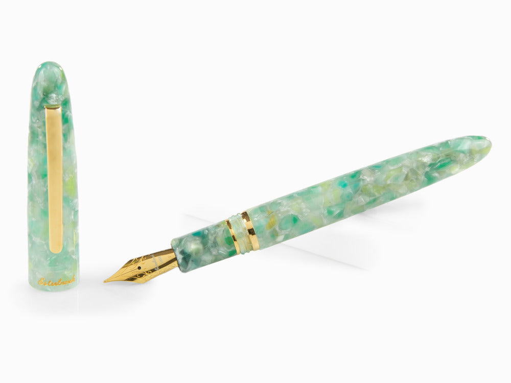 Stylo Plume Esterbrook Estie Sea Glass, Résine, Plaqué or, ESG816