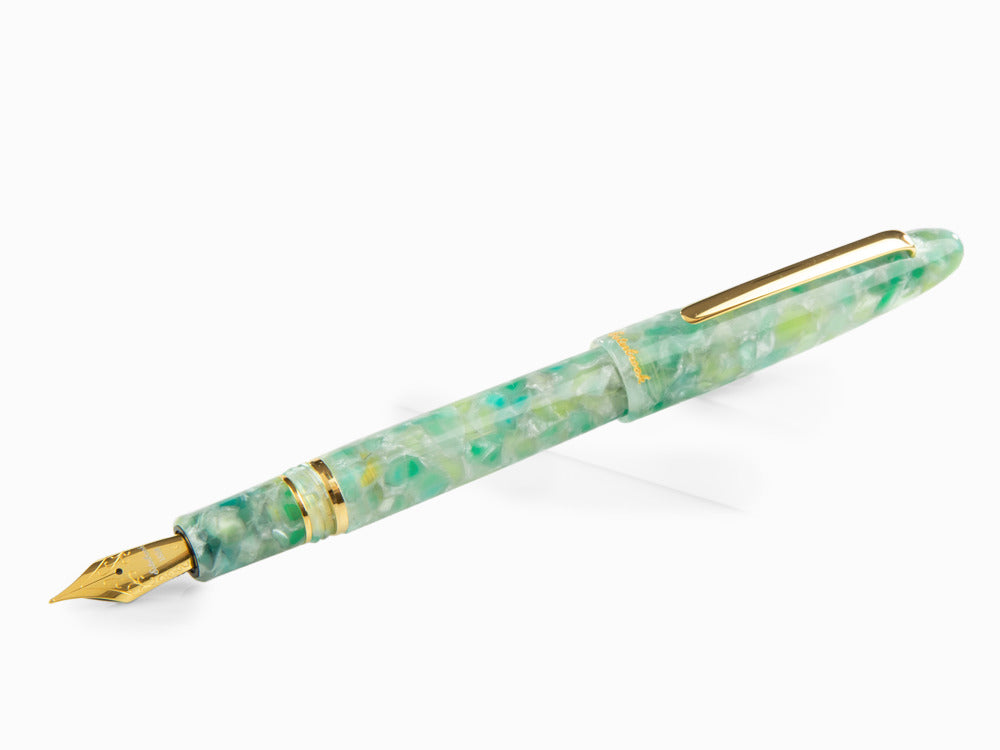 Stylo Plume Esterbrook Estie Sea Glass, Résine, Plaqué or, ESG816