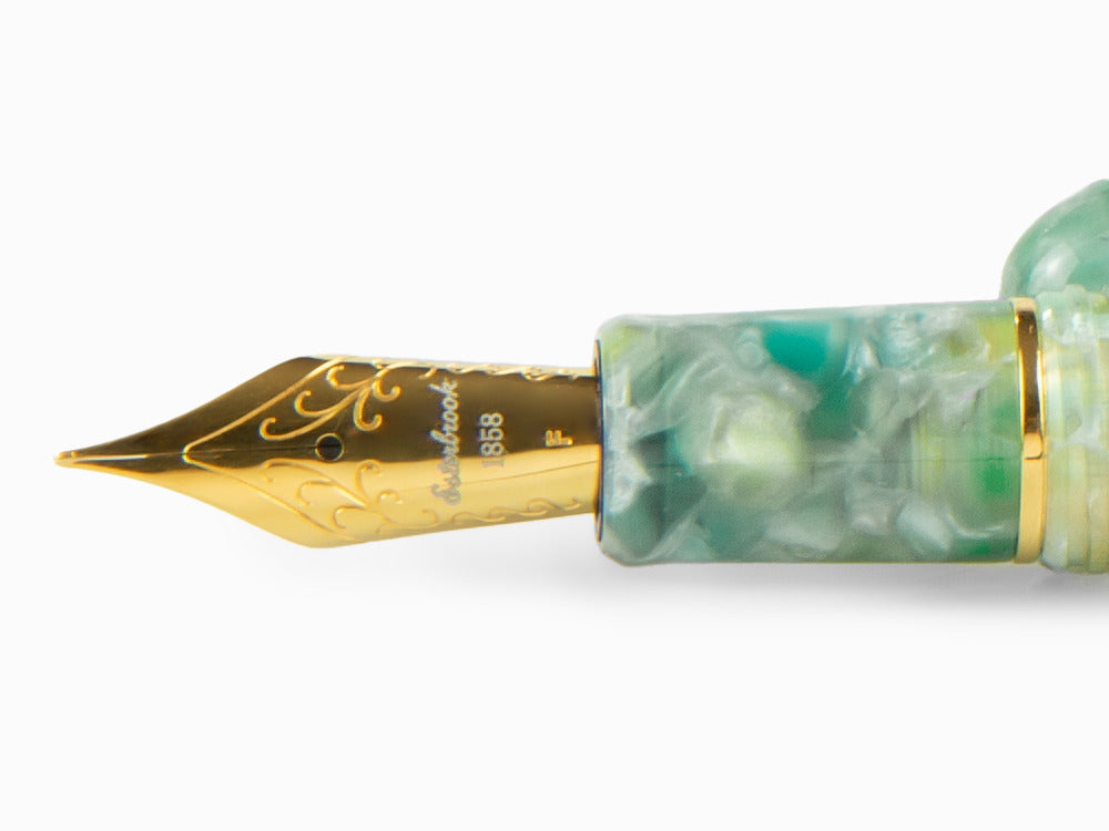 Stylo Plume Esterbrook Estie Sea Glass, Résine, Plaqué or, ESG816