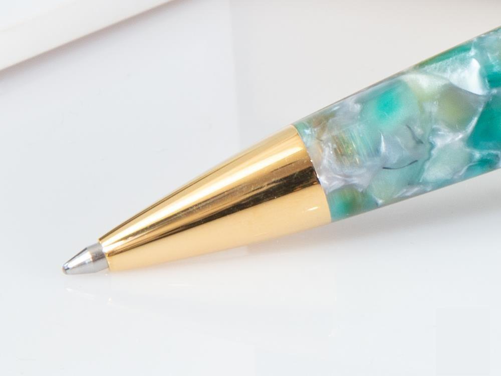 Stylo bille Esterbrook Estie Sea Glass, Résine, Plaqué or, ESG819