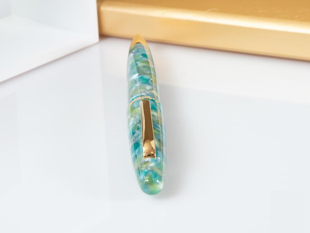 Stylo bille Esterbrook Estie Sea Glass, Résine, Plaqué or, ESG819