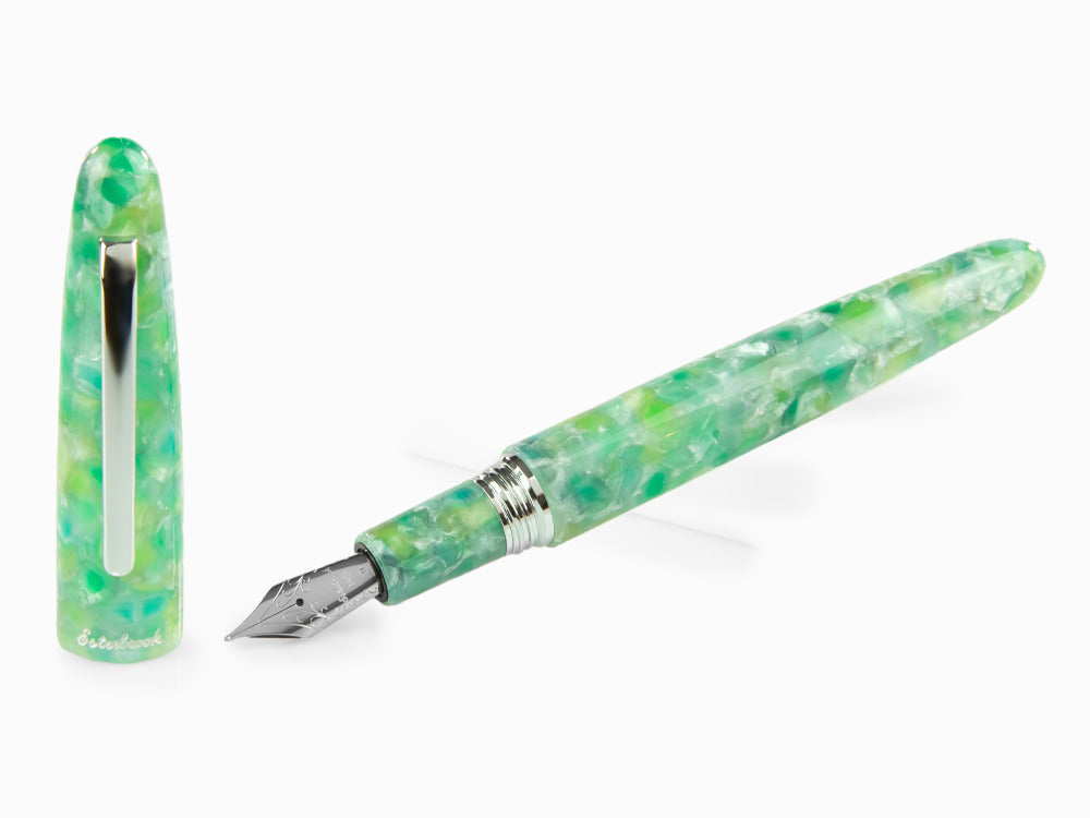 Stylo Plume Esterbrook Estie Oversize Sea Glass, Chromés, ESG826