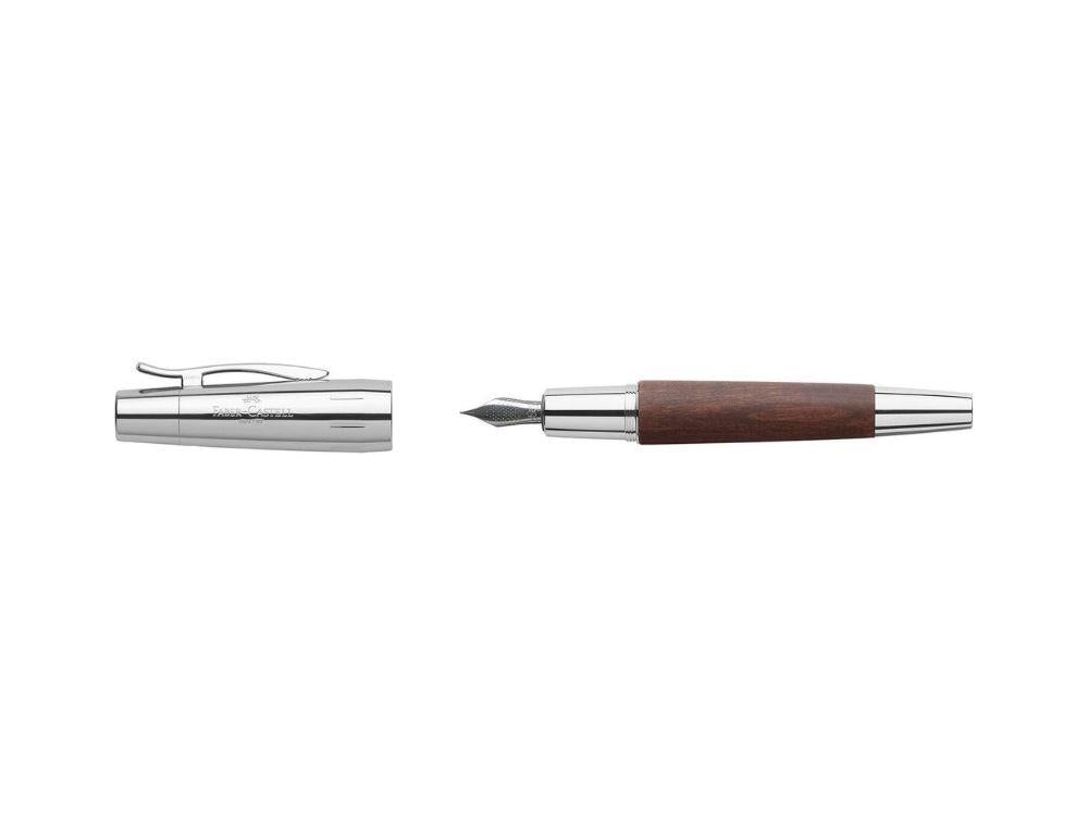 Stylo Plume Faber-Castell E-Motion, Bois de Poirier, Marron, 148210
