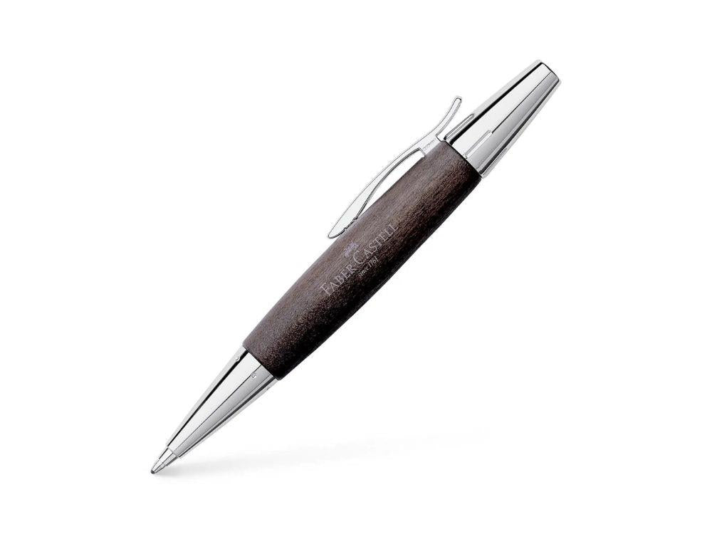 Stylo bille Faber-Castell E-Motion, Bois de Poirier, Noir, 148383