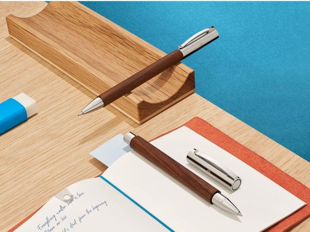 Stylo bille Faber-Castell Ambition Nogal, Bois, Marron, 148531