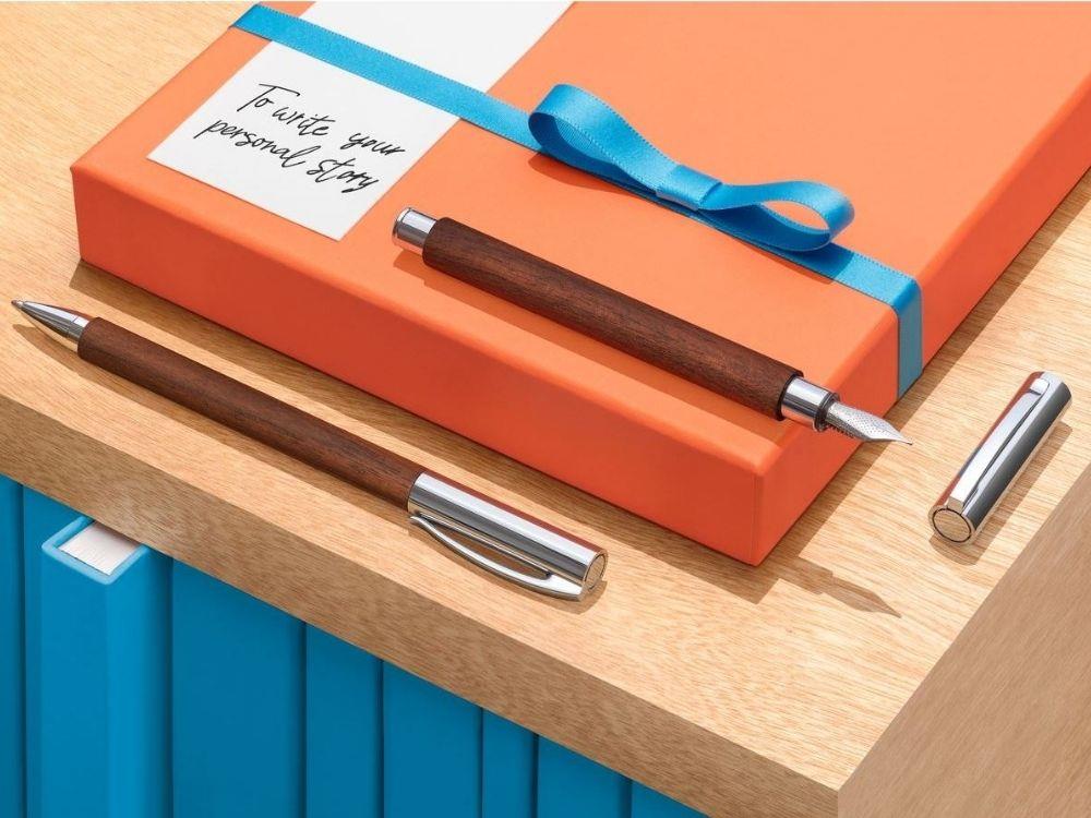 Stylo Plume Faber-Castell Ambition Nogal, Bois, Marron, Metal, 148580
