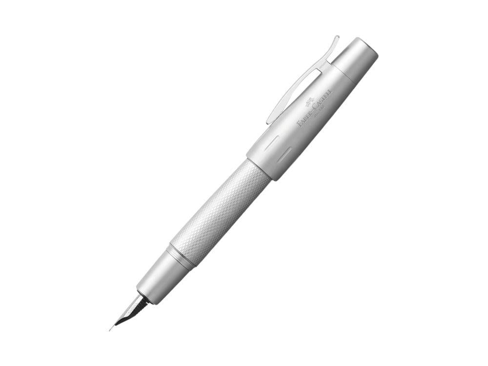 Stylo Plume Faber-Castell E-Motion Pure Silver, Métal, Argent, 148670