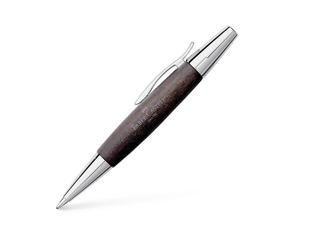 Stylo bille Faber-Castell E-Motion, Bois de Poirier, Noir, 148383