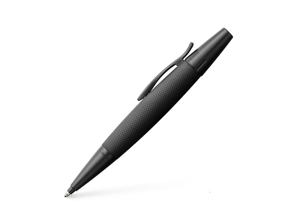 Stylo bille Faber-Castell E-Motion Pure Black, Aluminium, Noir mat, 148690