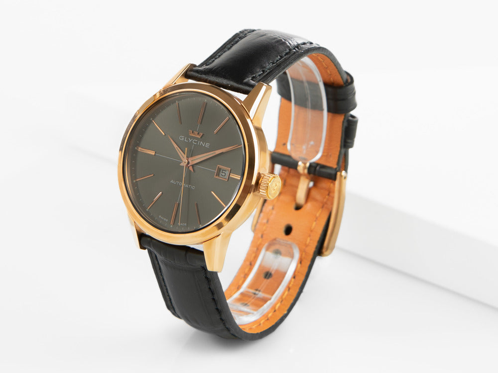 Montre Automatique Glycine Classic, GL 224, Or, 3910.29-LBK9