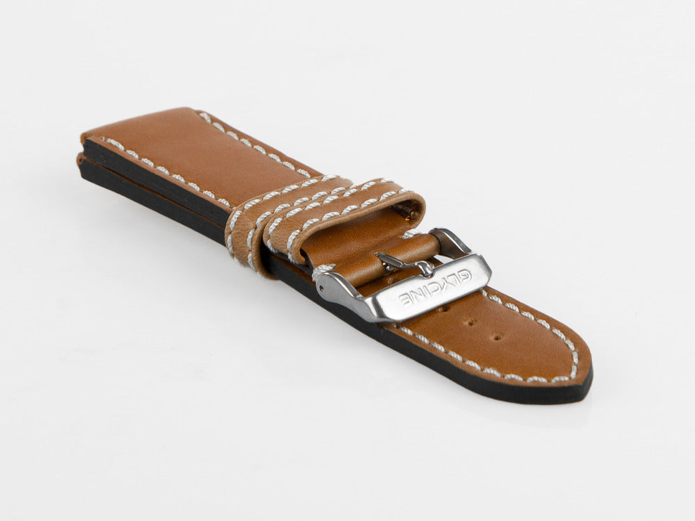Glycine, Bracelet en cuir, 24mm, Marron, CBIGBR-24