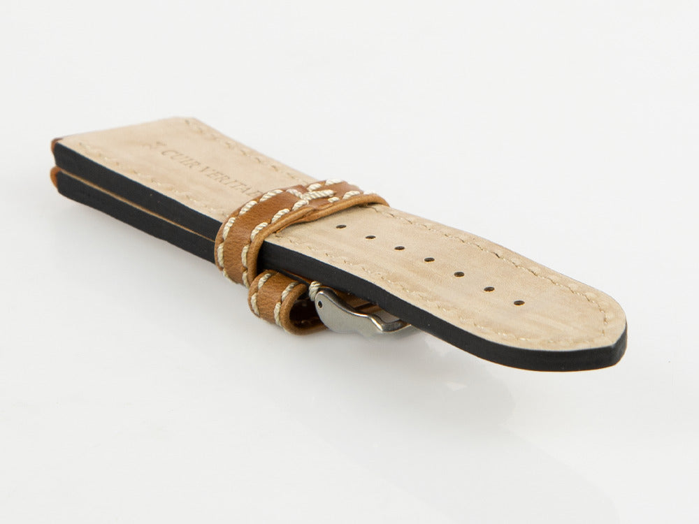 Glycine, Bracelet en cuir, 24mm, Marron, CBIGBR-24