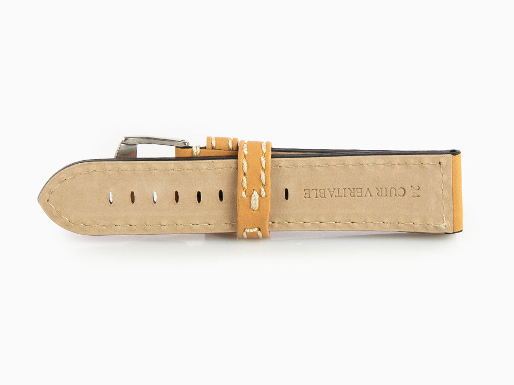 Glycine, Bracelet en cuir, 24mm, Marron, LB7BHH-24