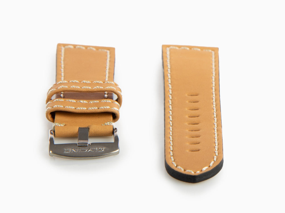 Glycine, Bracelet en cuir, 24mm, Marron, LB7BHH-24