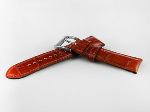 Glycine, Bracelet en cuir, 24mm, Marron, LBK7BH-24