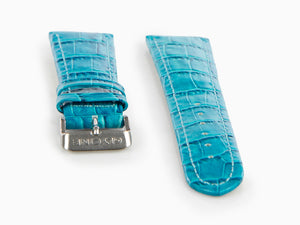 Glycine, Bracelet en cuir, 24mm, Bleu, LBKTQ-24