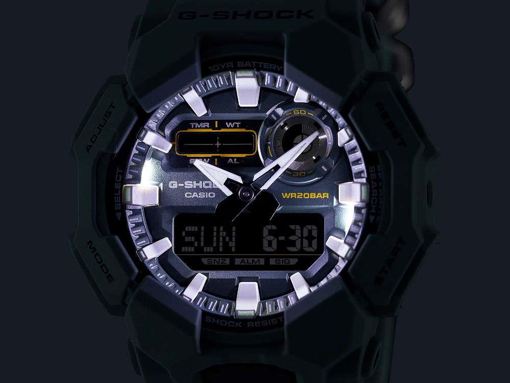 Montre à Quartz G-SHOCK Casio Classic, Vert, 52 mm, GA-010CE-2AER