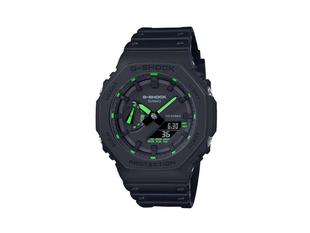 Montre à Quartz G-SHOCK Casio Classic, Résine, Noir, 55 × 51.2mm, GA-2100-1A3ER