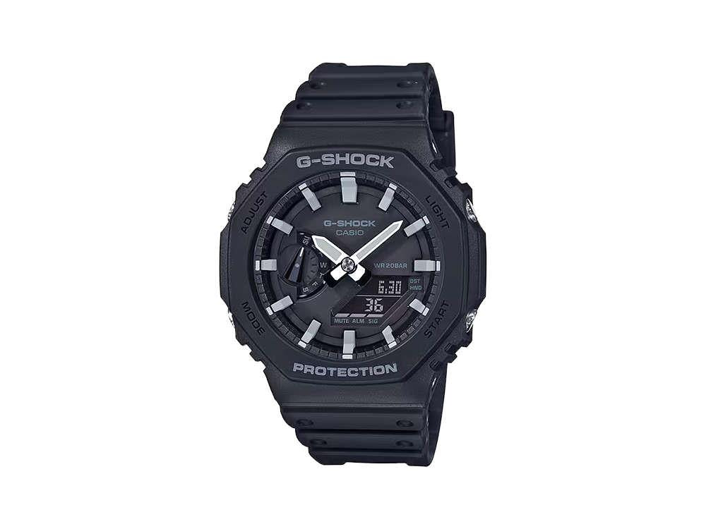 Montre à Quartz G-SHOCK Casio Classic, Résine, Noir, 48.5 × 45.4mm, GA-2100-1AER