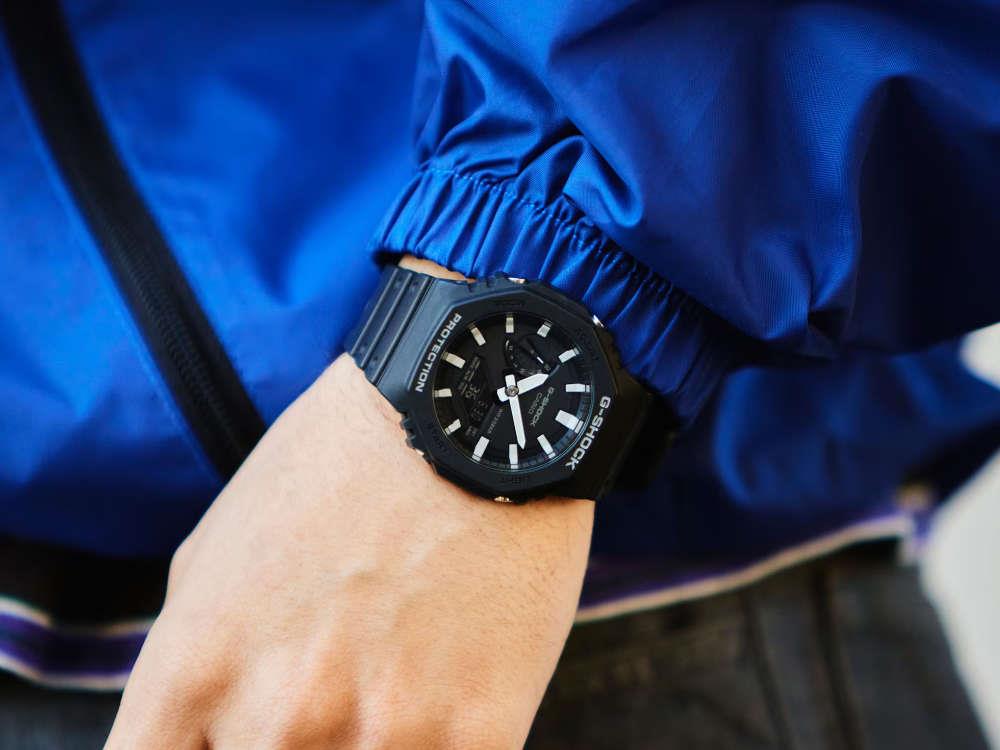 Montre à Quartz G-SHOCK Casio Classic, Résine, Noir, 48.5 × 45.4mm, GA-2100-1AER