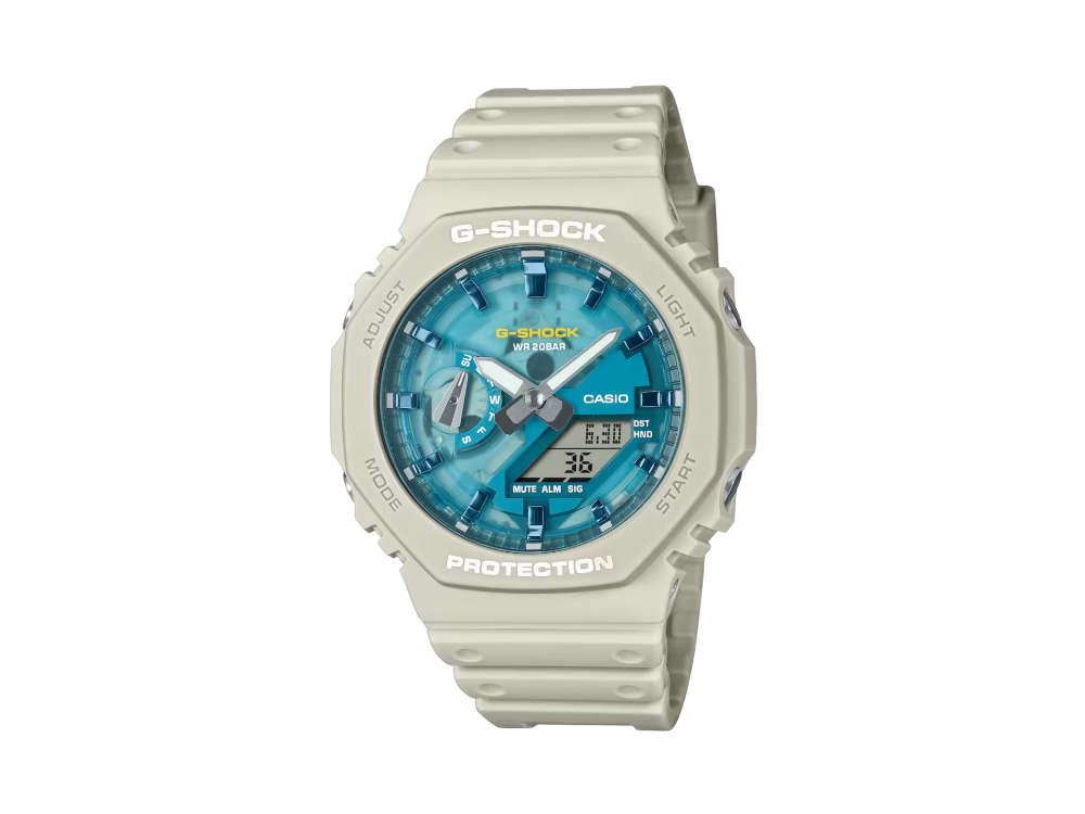 Montre à Quartz G-SHOCK Casio Classic, Bleu, 48.5 × 45.4mm, GA-2100AS-5AER