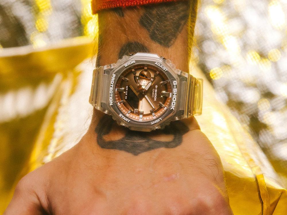 Montre à Quartz G-SHOCK Casio Classic Bright Metallic, Or rose, GA-2100BM-7A5ER