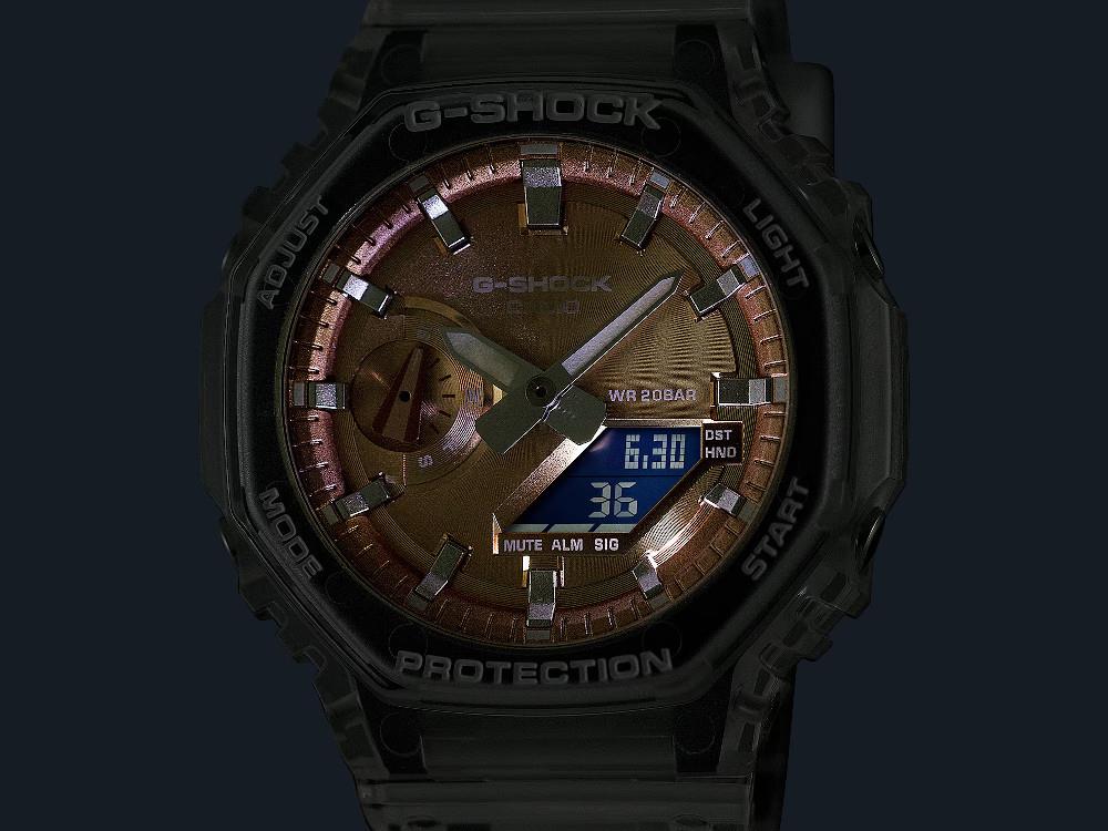 Montre à Quartz G-SHOCK Casio Classic Bright Metallic, Or rose, GA-2100BM-7A5ER