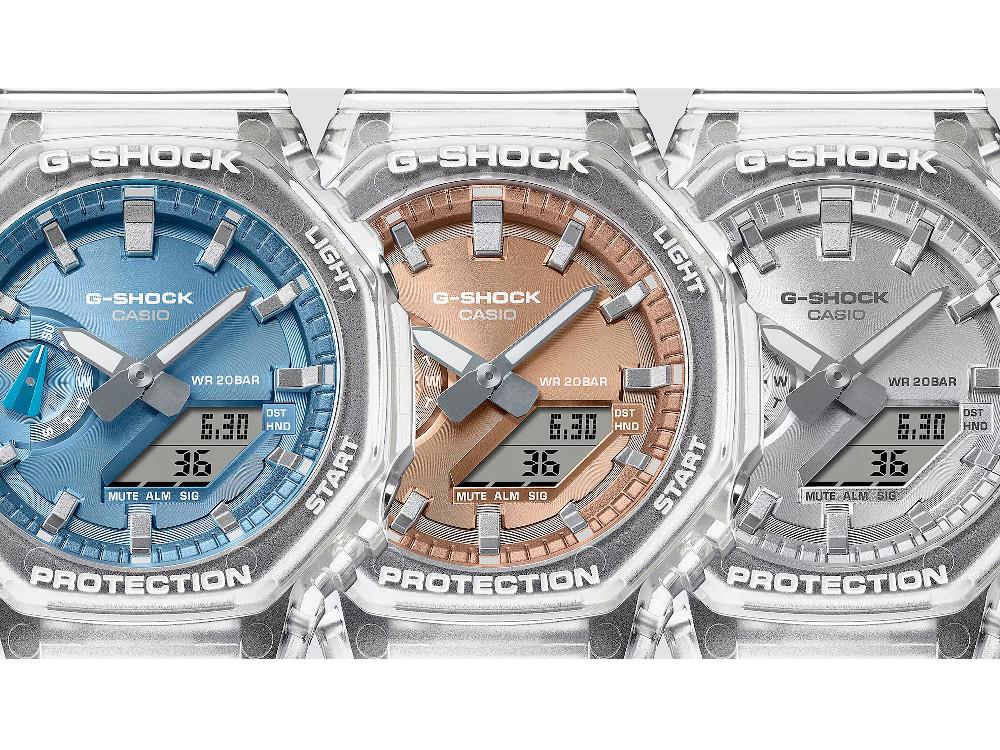 Montre à Quartz G-SHOCK Casio Classic Bright Metallic, Argent, GA-2100BM-7A8ER