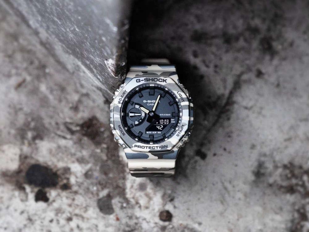 Montre à Quartz G-SHOCK Casio Trend, Noir, 48.5 × 45.4mm, GA-2100CM-5AER