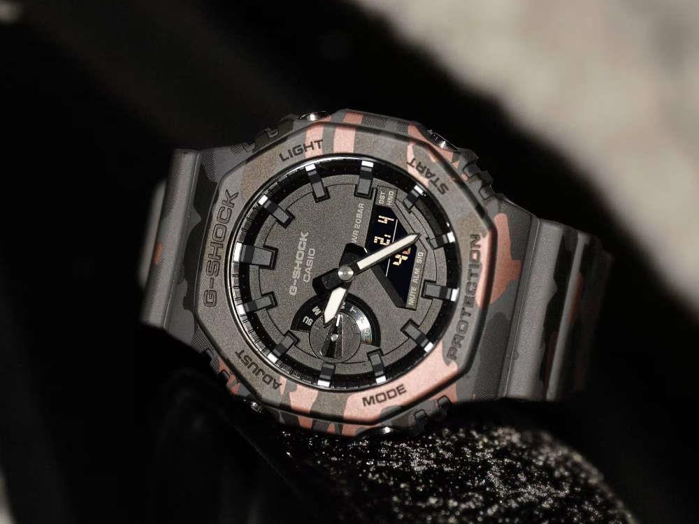 Montre à Quartz G-SHOCK Casio Trend, Noir, 48.5 × 45.4mm, GA-2100CM-8AER