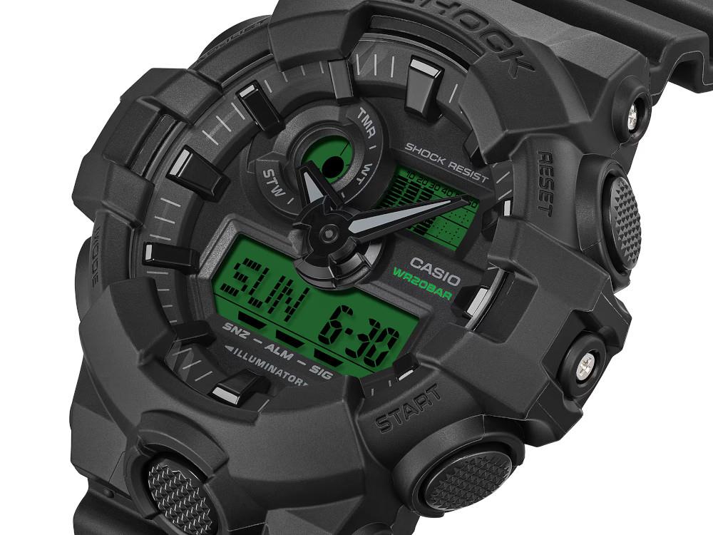 Montre à Quartz G-SHOCK Casio Classic, Résine, Noir, GA-700BEG-1AER