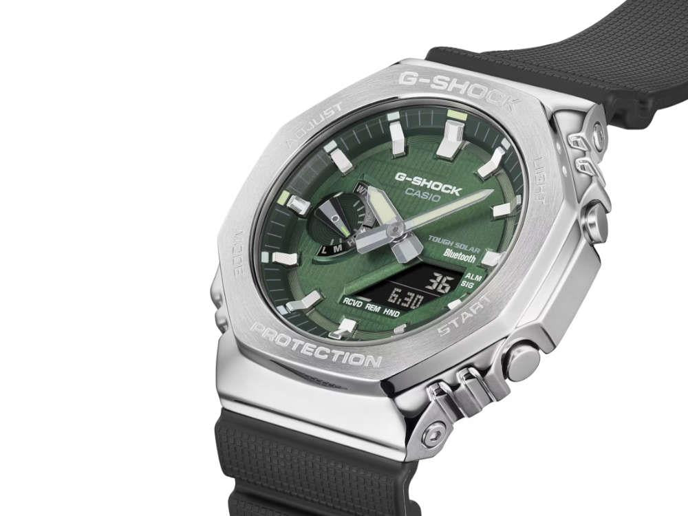 Montre à Quartz G-SHOCK Casio G-Steel, Vert, 49.3mm × 44.4mm, GBM-2100A-1A3ER