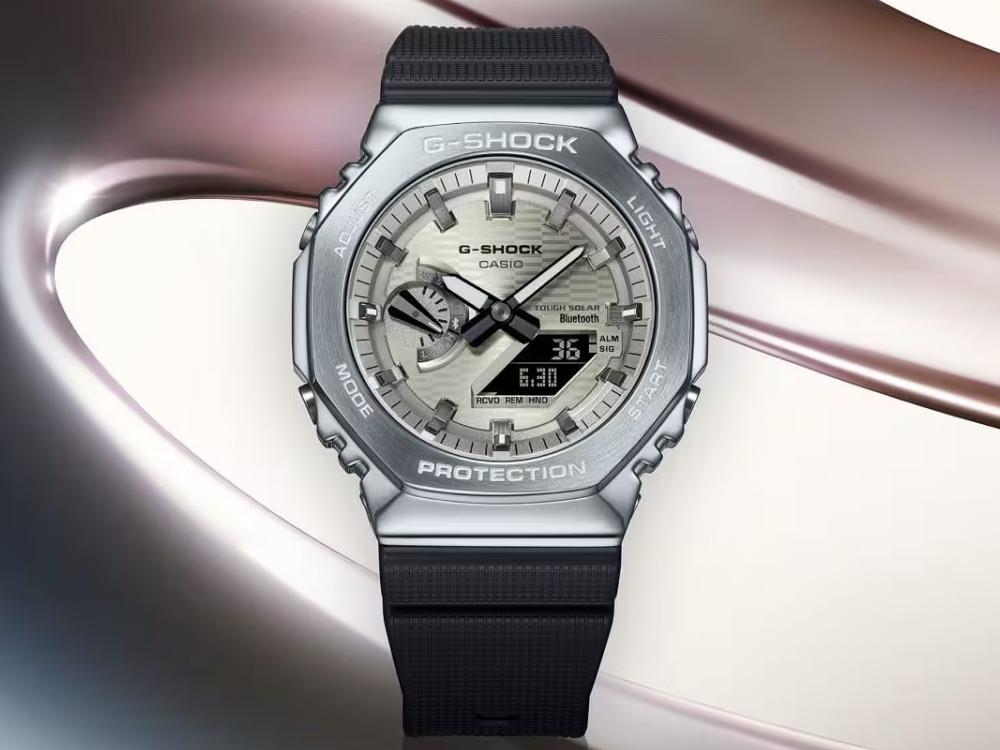 Montre à Quartz G-SHOCK Casio G-Steel, 49.3mm × 44.4mm, GBM-2100A-8BER