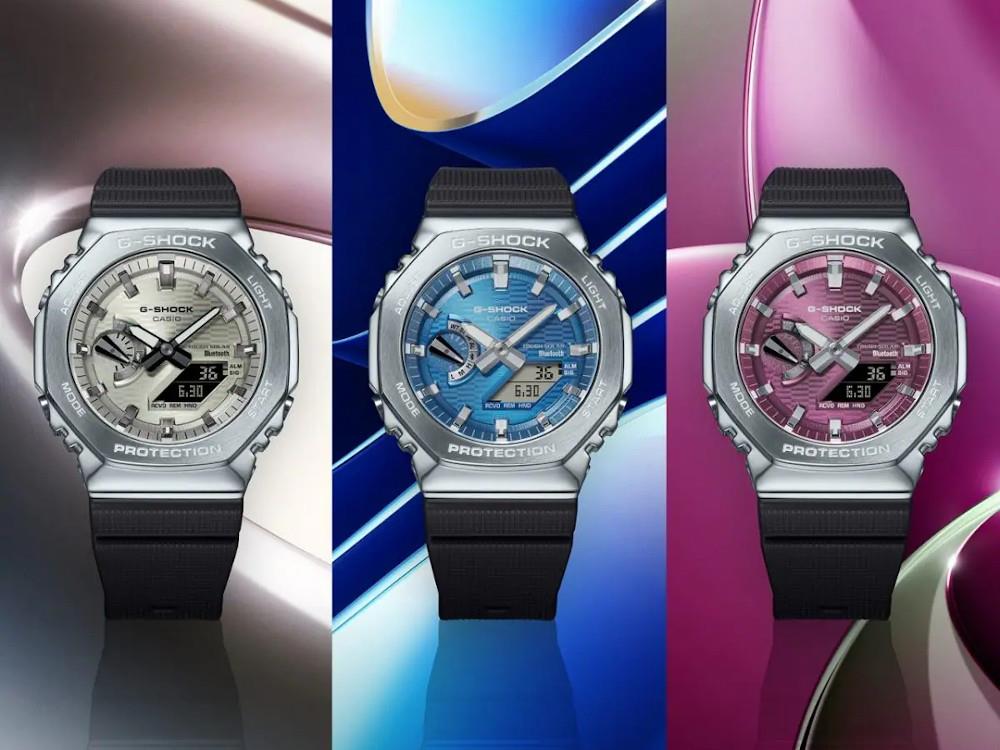 Montre à Quartz G-SHOCK Casio G-Steel, 49.3mm × 44.4mm, GBM-2100A-8BER